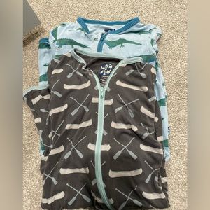 Kickee pants footless pajamas 3-6 month 2 pair